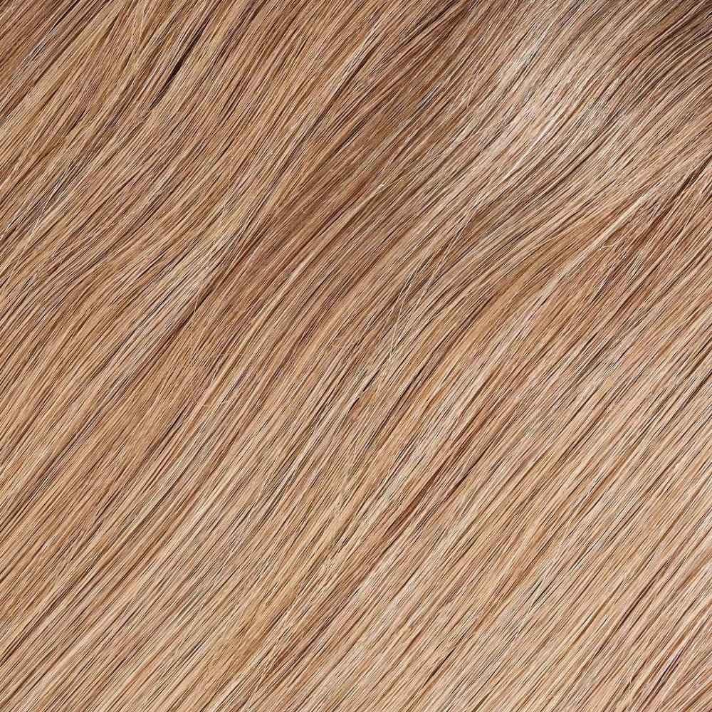 Close-up of the Honey Blonde hair color, showing the natural depth and shine of the Remy Human Hair shade.