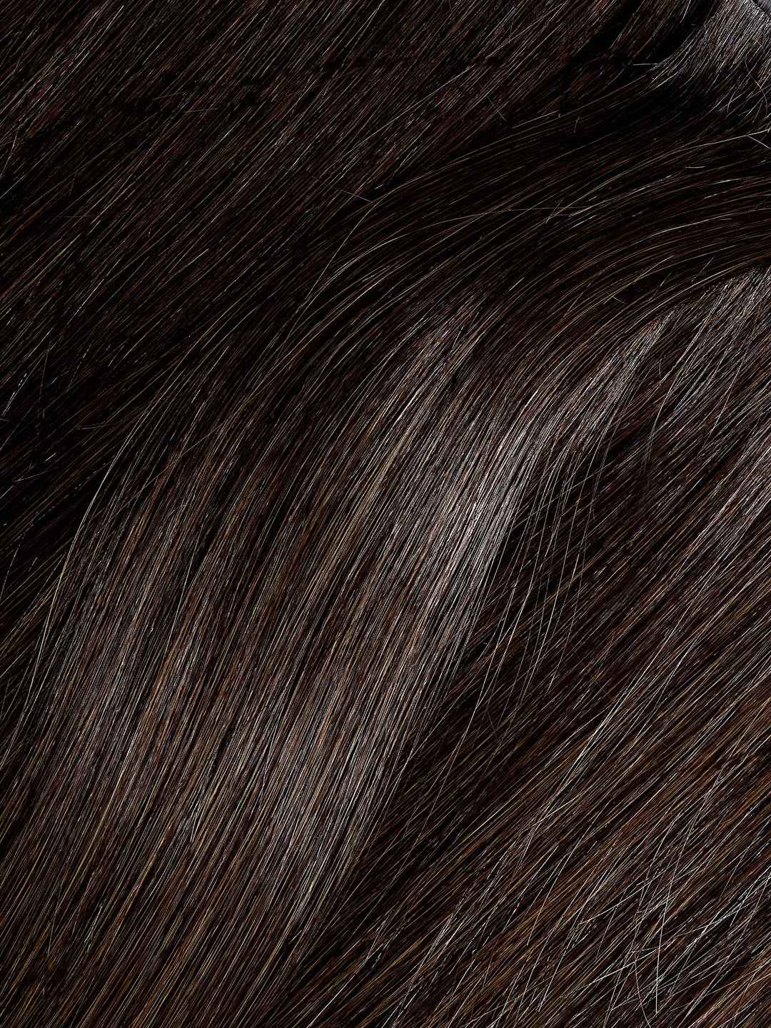 Dark brown Remy human hair ponytail extension shade